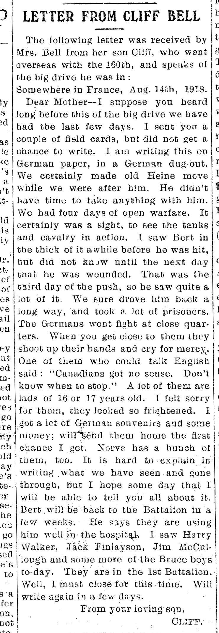 The Kincardine Reporter, September 12, 1918